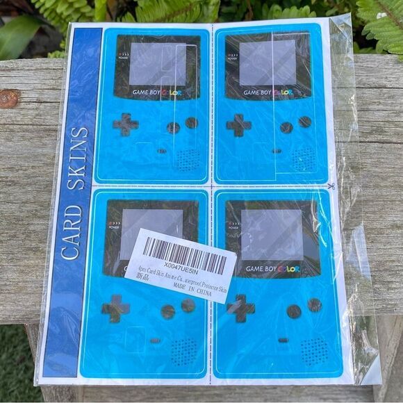 NWT New Four (4) Piece Game Boy Color Vinyl Card Skin Sticker Waterproof Protect - Picture 9 of 10